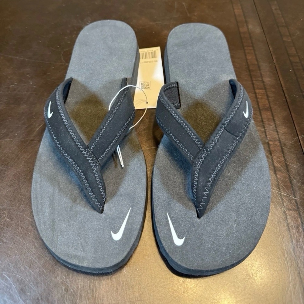 New Nike Thong Slides Sandals Black Flip Flop Size US 7 - Picture 4 of 13